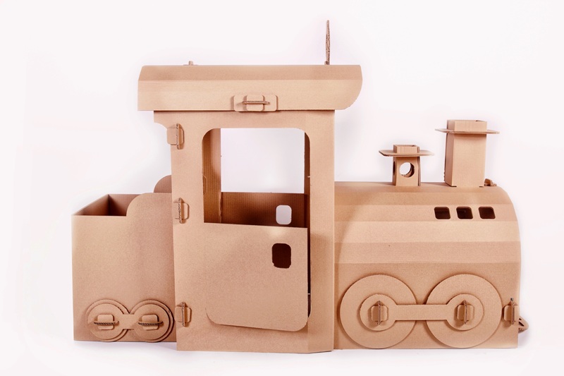 Детские сборные модели поездов из картона