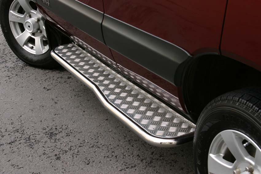 Алюминиевые пороги подножки для Chevrolet Niva (Шевроле Нива)