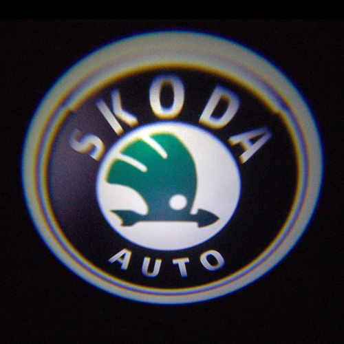 фонари на дверь авто с логотипом skoda
