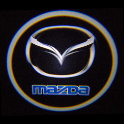 проектор в двери с логотипом mazda