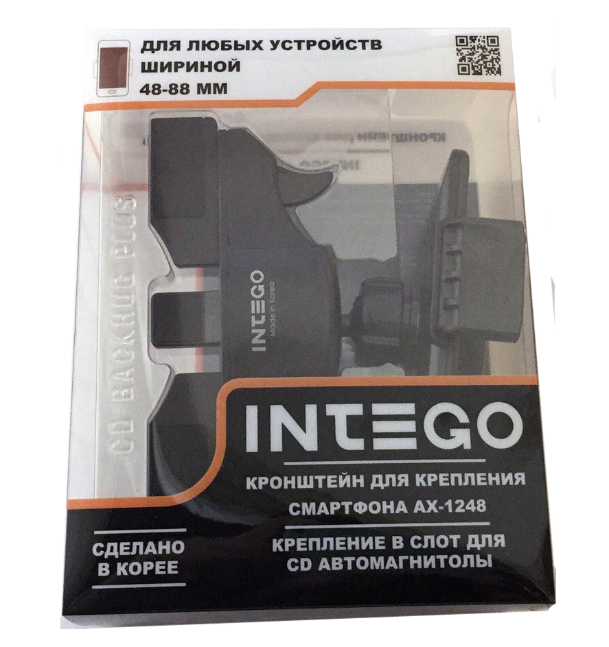 Держатель для телефона INTEGO AX-1248 (в слот CD магнитолы). Купить  держатель для телефона в машину INTEGO AX-1248 в интернет магазине РеалАвто